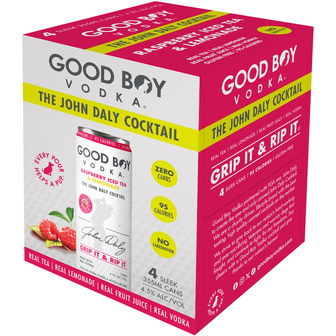 Good Boy Vodka Raspberry Tea & Lemonade 4 Pack Cans