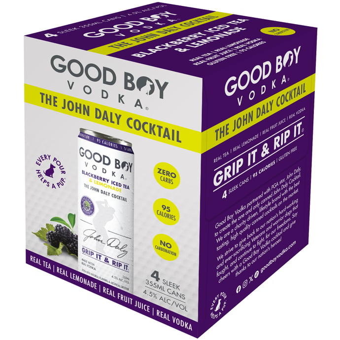 Good Boy Vodka Blackberry Tea & Lemonade 4 Pack Cans