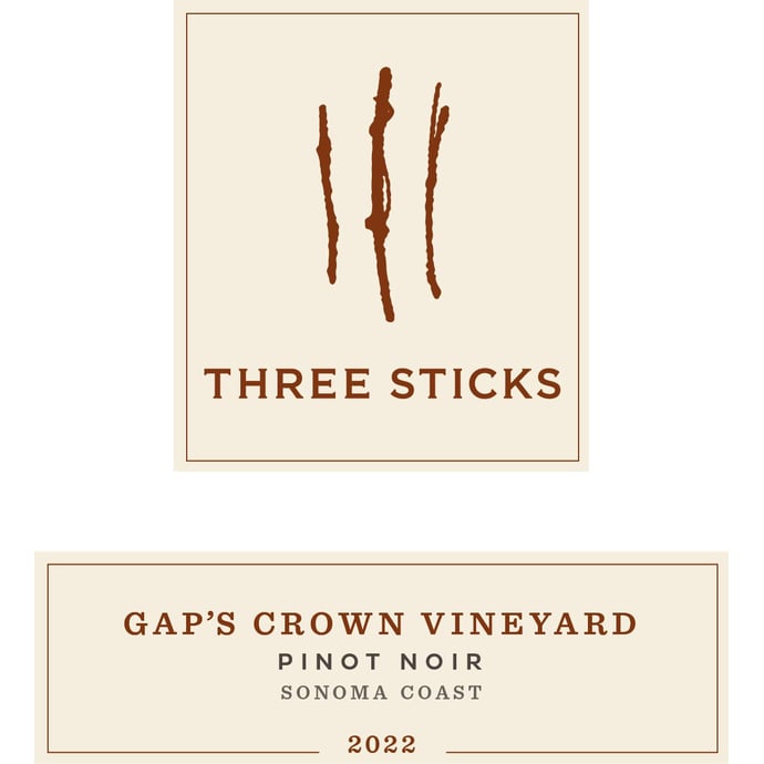 Three Sticks Pinot Noir Gaps Crown Vineyard 2022