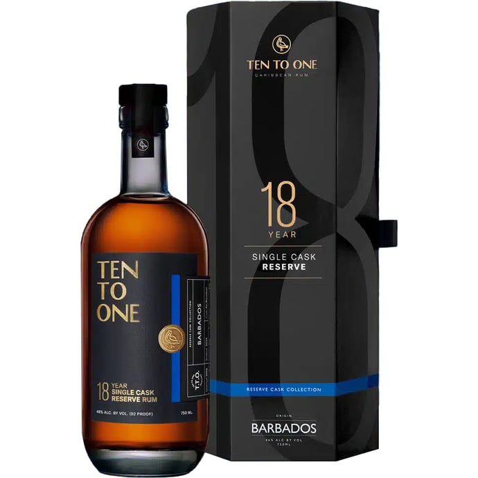 Ten to One 18 year old Single Cask Reserve Barbados Rum Binny's Handpicked 2006