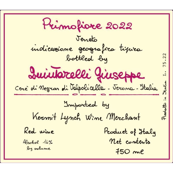 Giuseppi Quintarelli Primofiore 2022