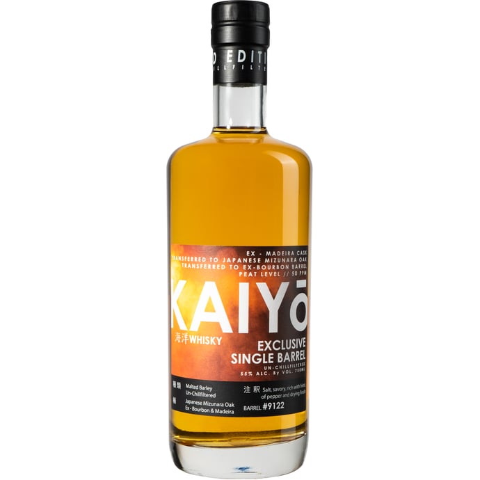 Kaiyo Japanese Whisky Cask Strength Peat Made Single Barrel # 9122 Binny's Handpicked