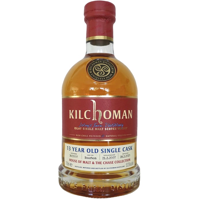 Kilchoman 13 year old ex Bourbon Cask # 480 Binny's Handpicked