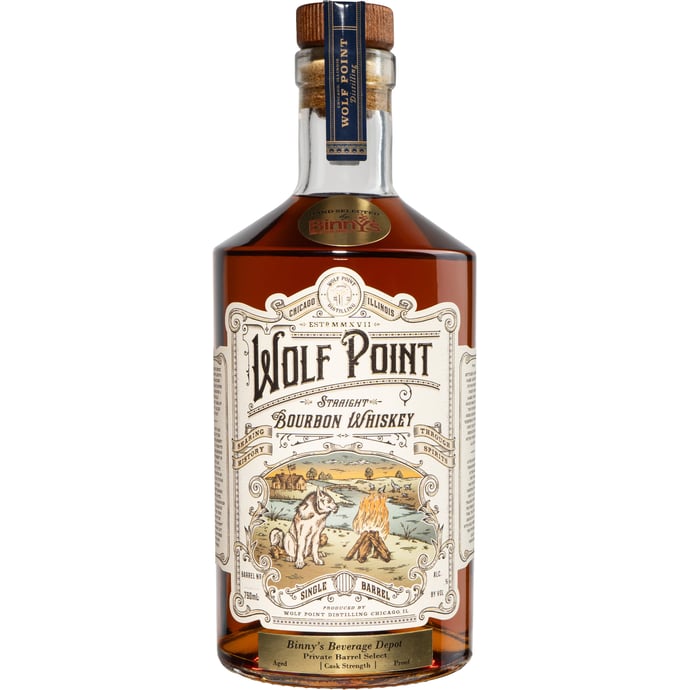 Wolf Point Distilling 5 year old Straight Bourbon Single Barrel # 306 Binny's Handpicked