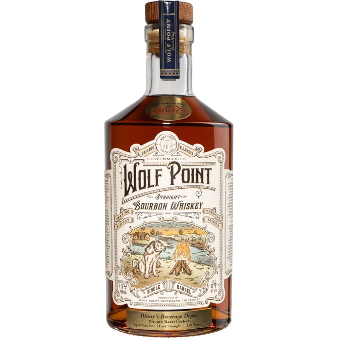Wolf Point Distilling 7 year old Straight Bourbon Single Barrel # 154 Binny's Handpicked