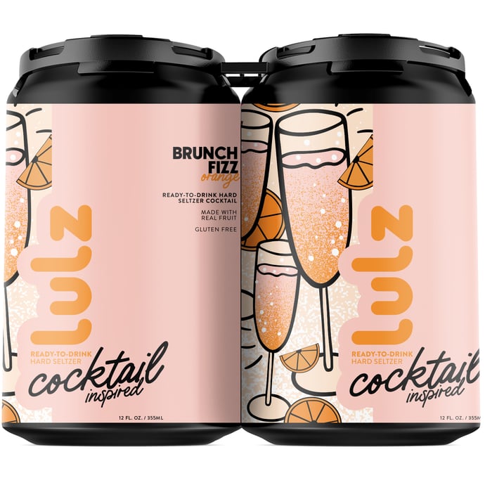 Lulz Cocktail Inspired Brunch Fizz: Orange Hard Seltzer