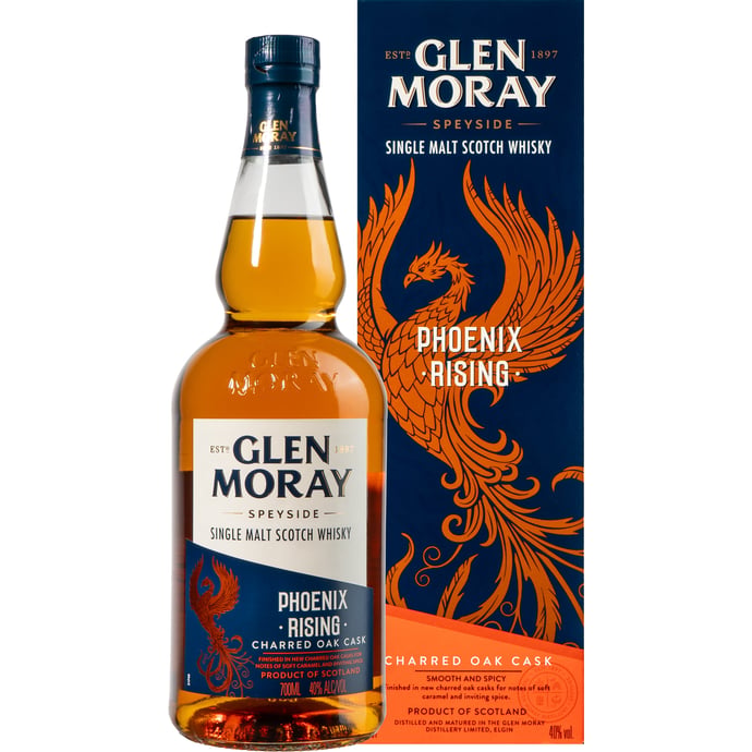 Glen Moray Phoenix Rising Speyside Malt Finished in Charred Virgin Oak Casks
