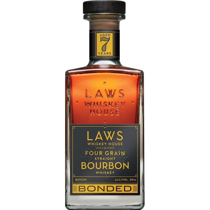 Laws Whiskey House 7 year old Four Grain Straight Bourbon Bottled in Bond