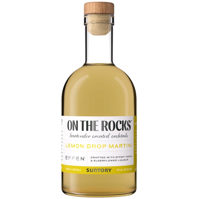 On The Rocks Premium Cocktails Lemon Drop Martini Made With Effen Vodka
