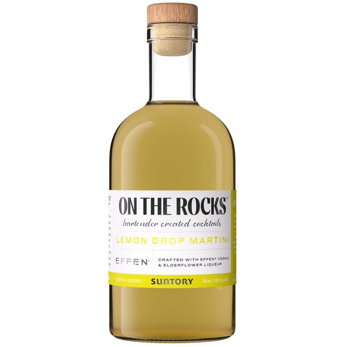 On The Rocks Premium Cocktails Lemon Drop Martini Made With Effen Vodka