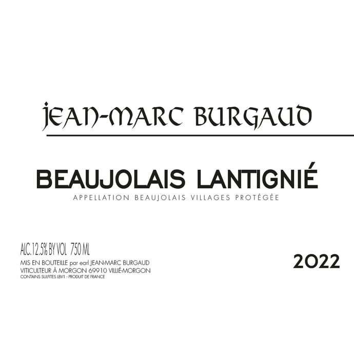 Domaine Jean Marc Burgaud Beaujolais Lantignie 2023