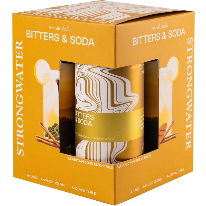 Strongwater NA Bitters & Soda 4 Pack Cans