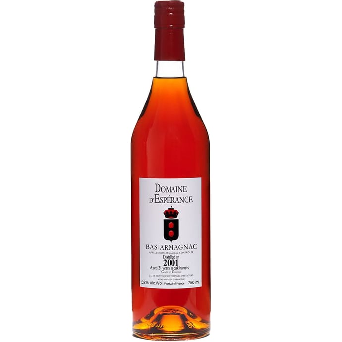 Domaine d' Esperance 21 year old 100% Folle Blanche Cask Strength Armagnac 2001