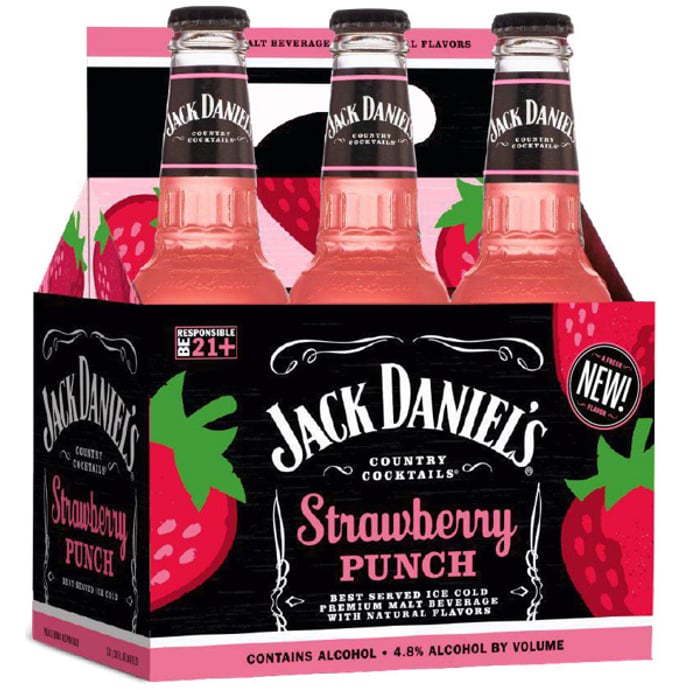 Jack Daniel's Country Cocktails Strawberry Punch pack of 10 oz