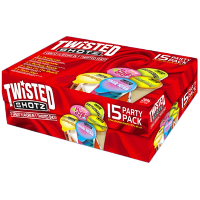 Twisted Red Party 15 Pack Shots
