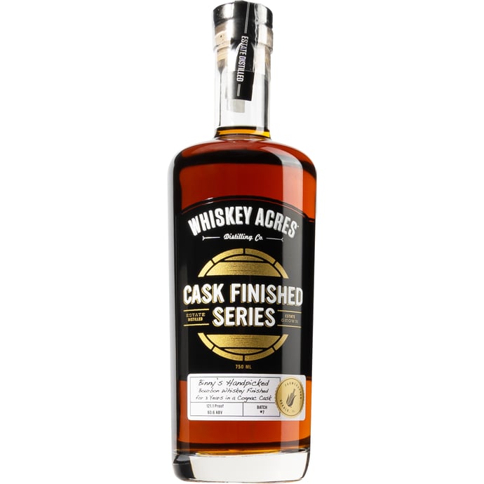 Whiskey Acres ex Cognac Barrel Finished Bourbon Binny's Handpicked