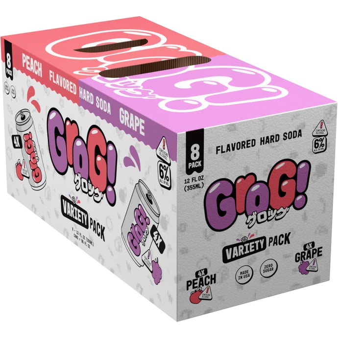 Grog Peach & Grape Variety 8pk