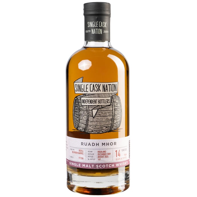 Single Cask Nation Ruadh Mhor 14 year old Refill Bourbon Hogshead # 171203 2009