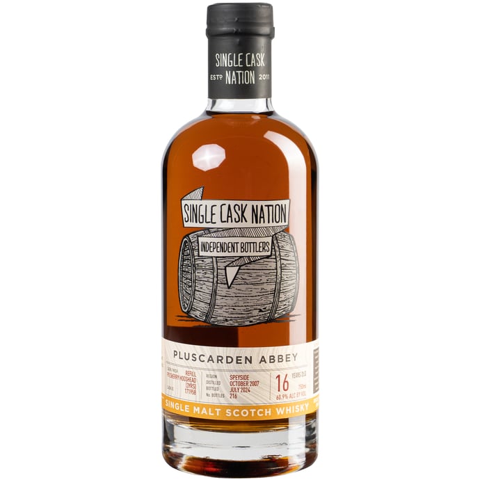 Single Cask Nation Pluscarden Abbey 16 year old Finished in Refill PX Sherry Hogsghead # 171958 2007