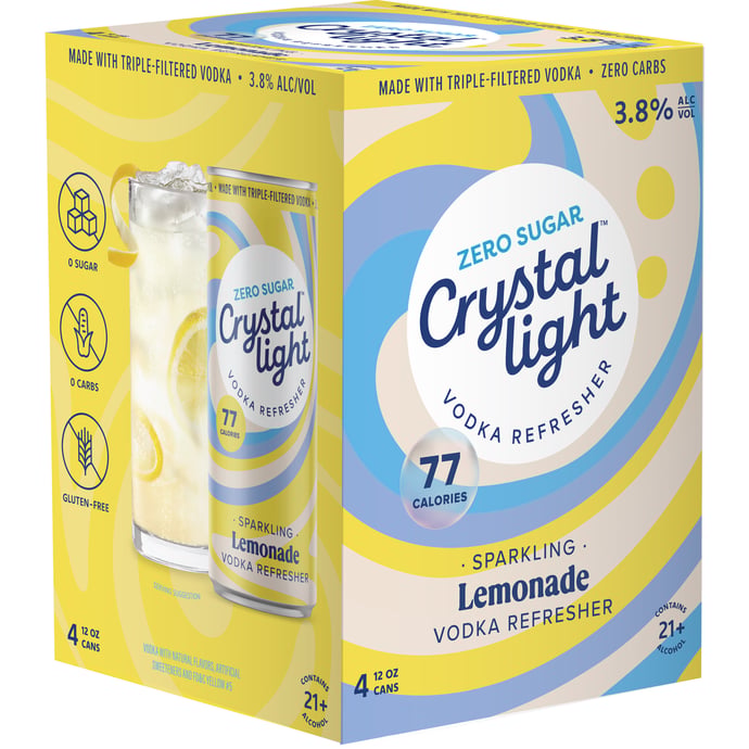 Crystal Light Sparklng Vodka Lemonade 4 Pack Cans