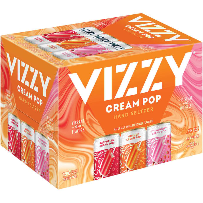 Vizzy Hard Seltzer Cream Pop Variety