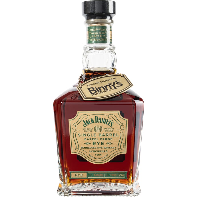 Jack Daniel's Barrel Proof Rye Single Barrel # 25-25529 Binny's Handpicked