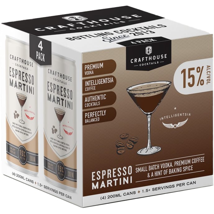Crafthouse Espresso Martini 4 Pack Cans