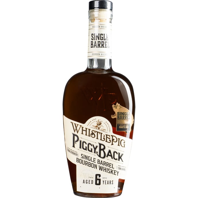 WhistlePig PiggyBack 6 year old Cask Strength Bourbon Single Barrel # 25249 Bockwurst Binny's Handpicked