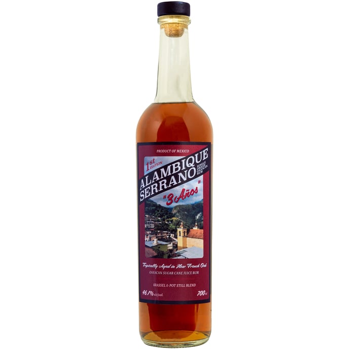 Alambique Serrano 3 Anos 1st Edition Single Origin Oaxacan Rum Aged in New French Oak