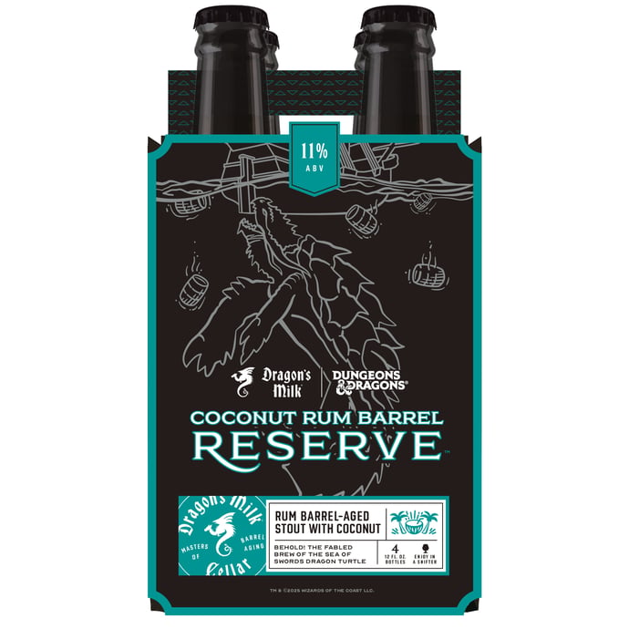 New Holland Dragon's Milk Reserve Coconut Rum Barrel collab with Dungeons & Dragons