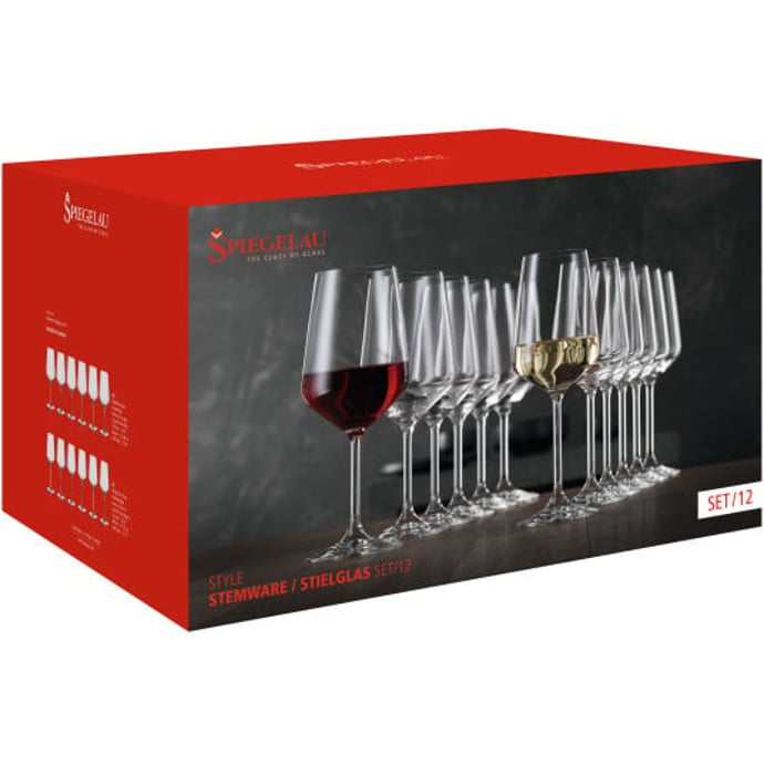 Spiegelau Style Set of 12 Wine Glasses