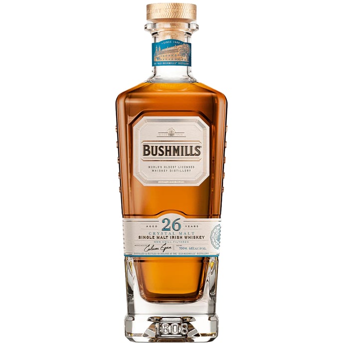 Bushmills 26 year old Irish Single Malt "Crystal Malt"