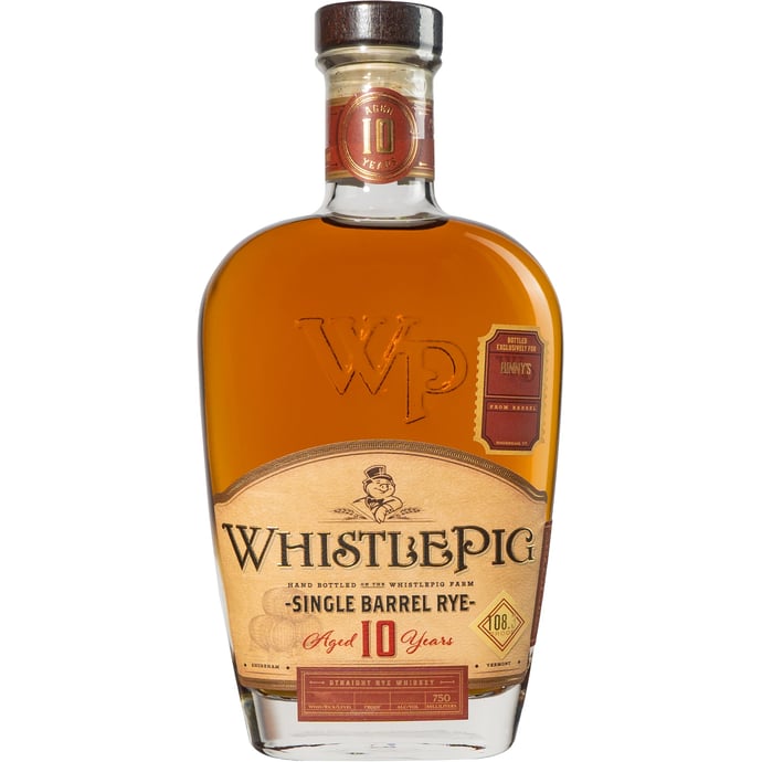 WhistlePig 10 year old Rye Single Barrel # 225358 Chaudin Binny's Handpicked