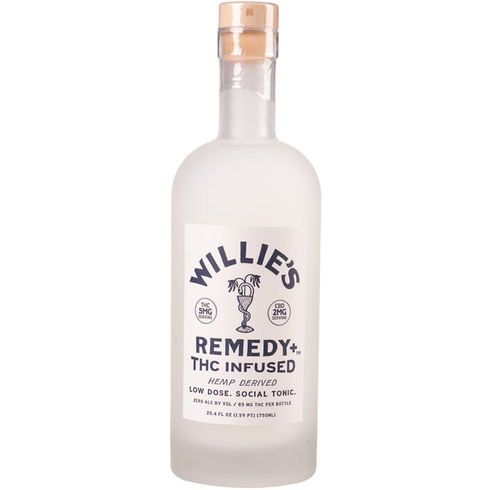 Willie's Remedy+ Low Dose Social Tonic 85mg THC 34mg CBD | 750 ml Bottle Willie's Remedy+ Low Dose Social Tonic 85mg THC 34mg CBD | 750 ml Bottle