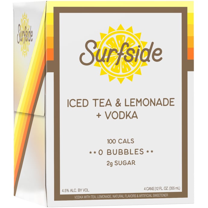 Surfside Lemonade Iced Tea & Vodka 4pk Cans