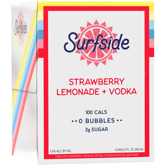 Surfside Strawberry Lemonade & Vodka 4pk Cans
