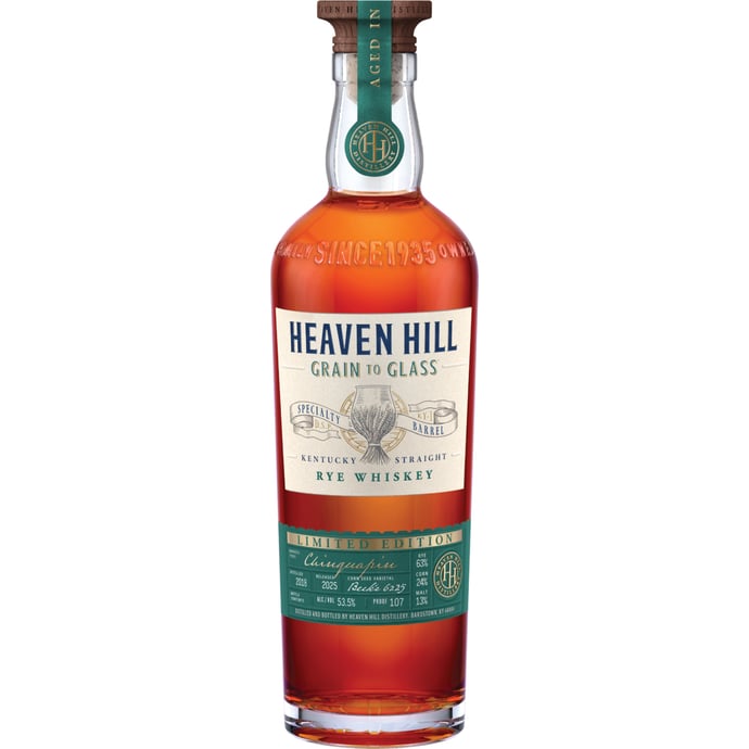 Heaven Hill Grain to Glass Kentucky Straight Rye Chinquapin Oak Finish