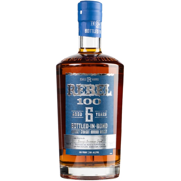 Rebel Bottled in Bond Wheated Bourbon Single Barrel # 8119838 Binny's Handpicked
