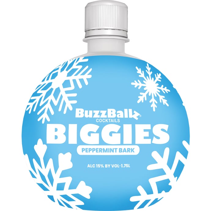 Buzzballz Peppermint Bark Snow Globe