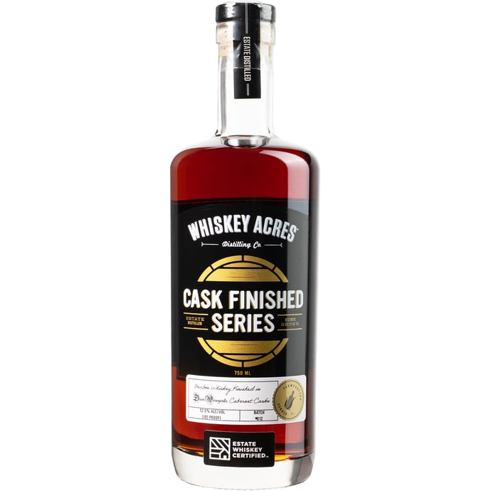 Whiskey Acres Cask Finished Series Dunn Vineyards Cabernet Aged Bourbon