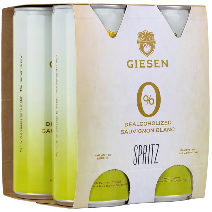 Giesen Zero Non-Alcoholic Sauvignon Blanc Spritz 4 Pack Cans