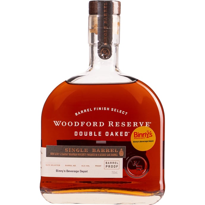 Woodford Reserve Double Oaked Bourbon Single Barrel # 0140 Binny's Handpicked