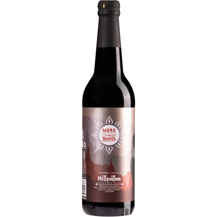 More Brewing Barrel Aged Nettipattam Chocolate Pecan collaboration with Binny's
