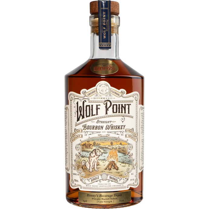 Wolf Point Distilling 7 year old Straight Bourbon Single Barrel # 192 Binny's Handpicked