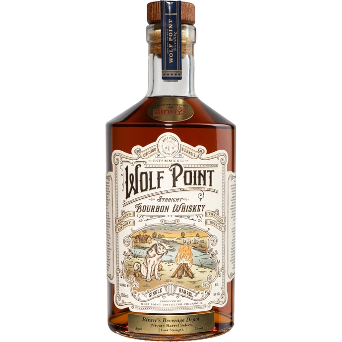 Wolf Point Distilling 7 year old Straight Bourbon Single Barrel # 198 Binny's Handpicked