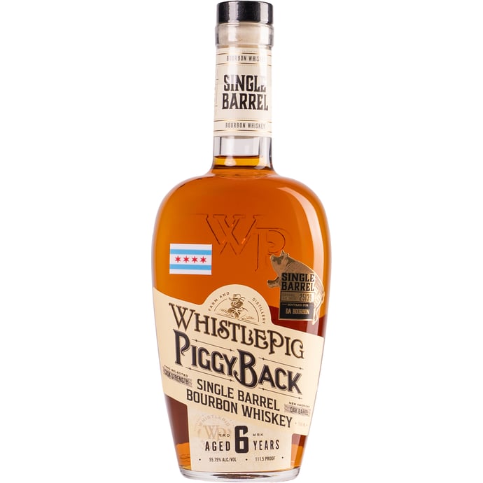 WhistlePig PiggyBack 6 year old Cask Strength Bourbon Single Barrel Da Bourbon