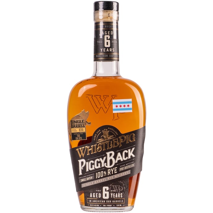 WhistlePig PiggyBack 6 year old Cask Strength Rye Single Barrel The Chi Rye