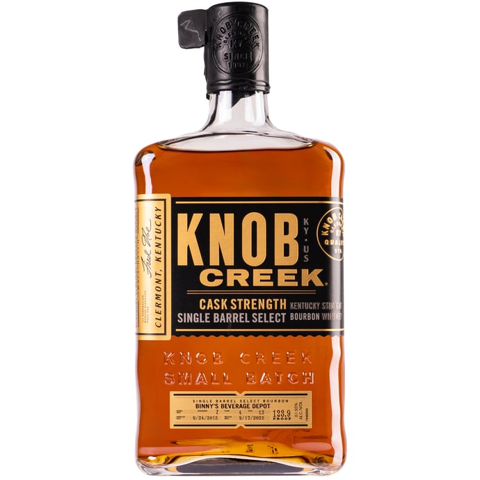 Knob Creek Bourbon Single Barrel # 21785 Z-4-12 Binny's Handpicked