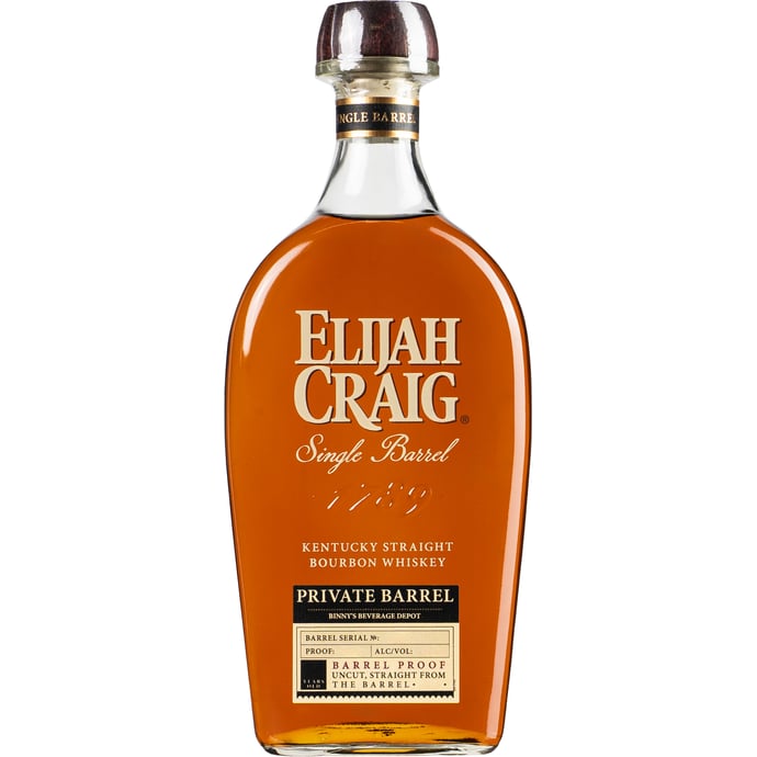 Elijah Craig Barrel Proof Single Barrel # 7716931 Binny's Handpicked