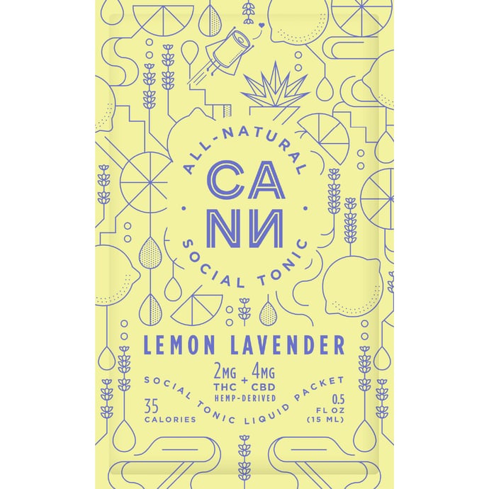 Cann Tonic Lemon Lavender 2mg THC 4mg CBD | 2 oz Pouch